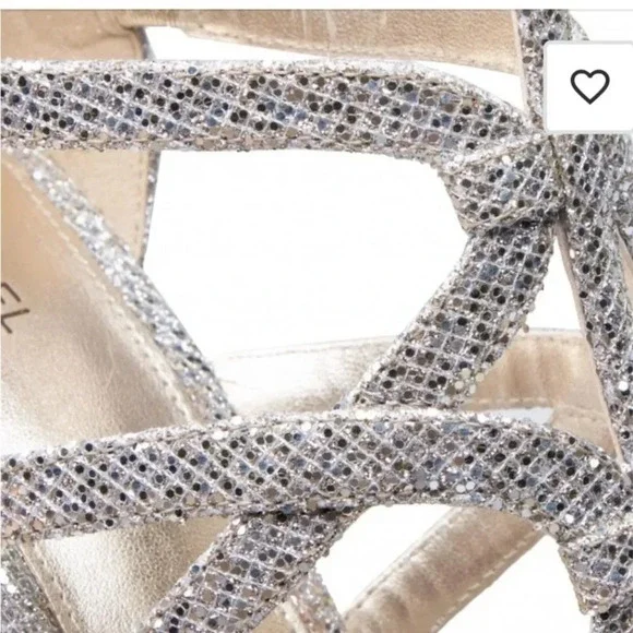 MICHAEL Michael Kors Glitter Champagne Heels Sz 7 - Picture 12 of 16